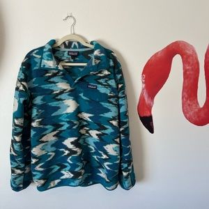 Patagonia Synchilla Snap Fleece Geographic Tie-Dye Print- Size L